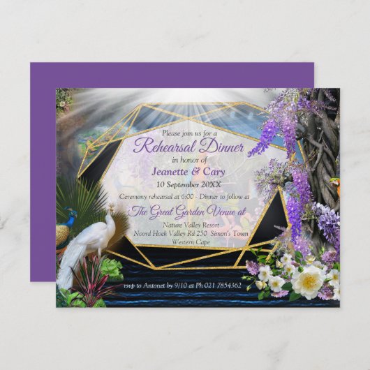 トロピカルウィステリアパラダイスアットザゴールデンパレス 招待状 (正面/裏面)