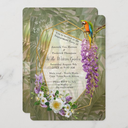 トロピカルウィステリアパラダイスアットザゴールデンパレス 招待状 (正面/裏面)