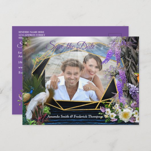 トロピカルウィステリアパラダイスアットザゴールデンパレス 案内ポストカード (正面/裏面)