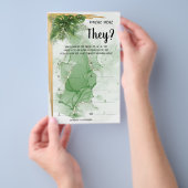 トロピカルウィズズブライダルシャワーゲームカード チラシ (ハンドル)