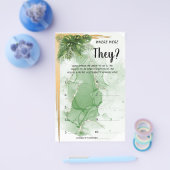 トロピカルウィズズブライダルシャワーゲームカード チラシ (シングル)