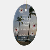 トロピカルウェディングの写真を保存 セラミックオーナメント (右)