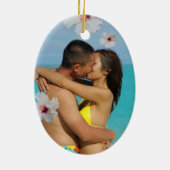 トロピカルウェディングの写真を保存 セラミックオーナメント (裏面)