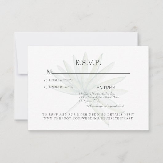 トロピカルウェディングの出欠返信カード 出欠カード (正面)