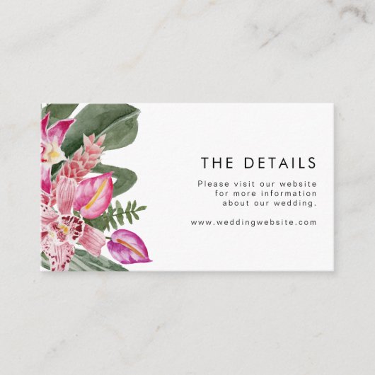 トロピカルウェディングの詳細 エンクロージャーカード (正面)