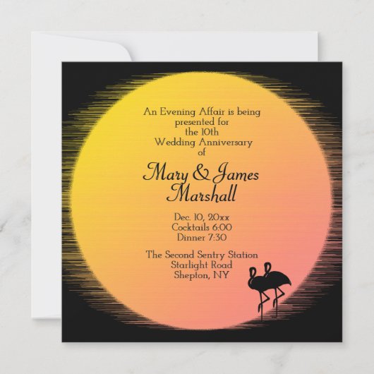 トロピカルウェディングアニバーサリー招待状 招待状 (正面)