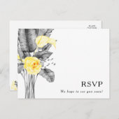 トロピカルウェディングモダンRSVPポストカード ポストカード (正面/裏面)