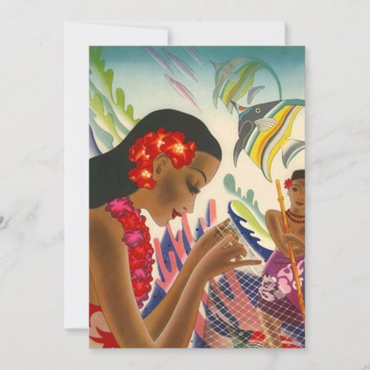 トロピカルウェディング招待状 レイ 結婚式 招待状 (正面)