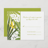 トロピカルウェディングRSVPカード 出欠カード (正面/裏面)