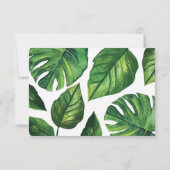 トロピカルウェディングRSvp、ビーチ結婚式カード、 出欠カード (裏面)