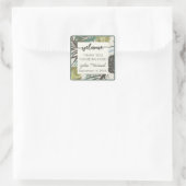 トロピカルウェルカムステッカー結婚式の引き出物ホテルバッグ スクエアシール (バッグ)