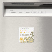 トロピカルウェーブイエローハイビスカスビーチ保存日 マグネット (インサイチュ (食洗機))