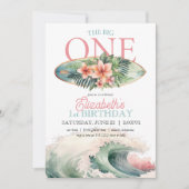 トロピカルウェーブザビッグワンバースデー招待状 招待状 (正面)