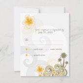 トロピカルウェーブス イエローヒビスカス デスティネーションベディング 出欠カード (正面)