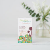 トロピカルウェーブハイビスカスサマービーチパームツリーズ 名刺 (スタンド正面)