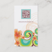 トロピカルウェーブハイビスカスサマービーチパームツリーズ 名刺 (裏面)