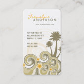 トロピカルウェーブハイビスカスビーチサマーパームツリーズ 名刺 (正面)