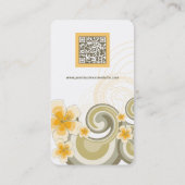 トロピカルウェーブハイビスカスビーチサマーパームツリーズ 名刺 (裏面)