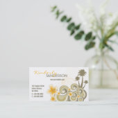 トロピカルウェーブハイビスカスビーチサマーパームツリーズ 名刺 (スタンド正面)