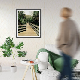 トロピカルウォークピアパームツリーズポスターフレーム ポスター