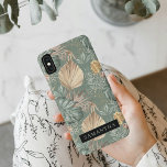 トロピカルウォーターのカラー金ゴールドとグリーン葉のパターン iPhone XS MAXケース<br><div class="desc">トロピカルウォーターのカラー金ゴールドとグリーン葉のパターン</div>