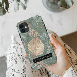 トロピカルウォーターのカラー金ゴールドとグリーン葉のパターン iPhone 11 ケース<br><div class="desc">トロピカルウォーターのカラー金ゴールドとグリーン葉のパターン</div>