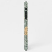 トロピカルウォーターのカラー金ゴールドとグリーン葉のパターン iPhoneケース (左側)