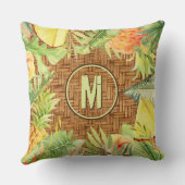 トロピカルウォーターのモノグラム色のフォラル クッション (裏面)