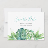 トロピカルウォーターの色の非写真の保存日付 セーブザデート (正面)