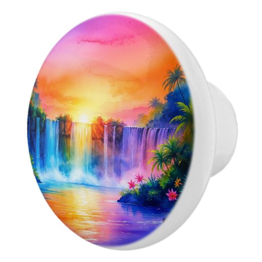 トロピカルウォーターアットサンセットウォーターカラー セラミックノブ (右)