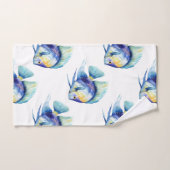 トロピカルウォーターカラフルカラーフィッシュバスルーム バスタオルセット (ハンドタオル)