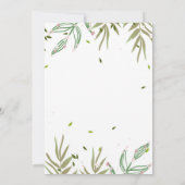 トロピカルウォーターカラーかわいいライオン少年の赤ちゃんシャワー 招待状 (裏面)