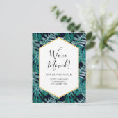 トロピカルウォーターカラーの動きのお知らせはがき ポストカード (スタンド正面)