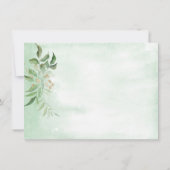 トロピカルウォーターカラーグリーン&金ゴールドモンステラ葉ズ セーブザデート (裏面)