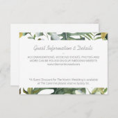 トロピカルウォーターカラーゲスト情報/詳細カード 出欠カード (正面/裏面)