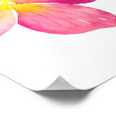 トロピカルウォーターカラーサマー誕生日 ポスター (角)