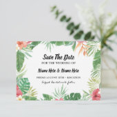 トロピカルウォーターカラーザデイトアロハ招待状 セーブザデート (スタンド正面)