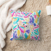 トロピカルウォーターカラートゥーカンジャングル クッション (ブランケット)