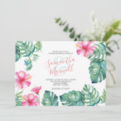 トロピカルウォーターカラーハイビスカスフラワーブライダルシャワー (スタンド正面)