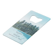 トロピカルウォーターカラーパームズ&ビーチ結婚式 クレジットカード栓抜き (正面アングル)