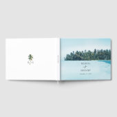 トロピカルウォーターカラーパームズ&ビーチ結婚式 ゲストブック (全面)