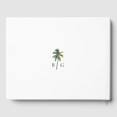 トロピカルウォーターカラーパームズ&ビーチ結婚式 ゲストブック (裏面)