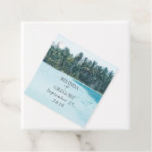 トロピカルウォーターカラーパームズ&ビーチ結婚式 フェイバータグ (インサイチュ)