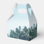 トロピカルウォーターカラーパームズ&ビーチ結婚式 フェイバーボックス (裏面サイド)