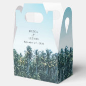 トロピカルウォーターカラーパームズ&ビーチ結婚式 フェイバーボックス (オープン)