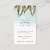 トロピカルウォーターカラーパームツリータンニングサロン 名刺 (裏面)