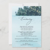 トロピカルウォーターカラーパームビーチ結婚式日程 (裏面)