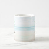 トロピカルウォーターカラービーチパームツリー コーヒーマグカップ (中央)