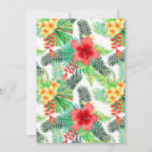 トロピカルウォーターカラーフラワーズスウィート16 招待状 (裏面)