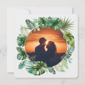 トロピカルウォーターカラープリント | 結婚式 | サンキューデート 招待状 (裏面)